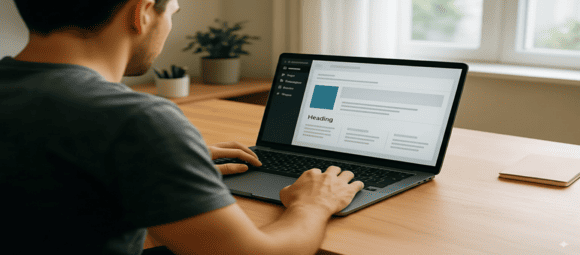 une personne qui travail sur son ordinateur