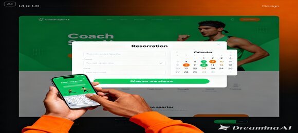 infographie d'un site WordPress pour coach sportif
